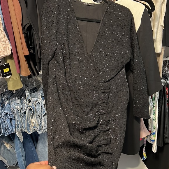 Size XL Black Zara Mini Dress - Picture 7 of 7